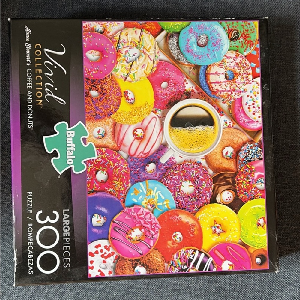 Buffalo David Bitton Colorful Donuts and Coffee Puzzle - Bright Multicolor